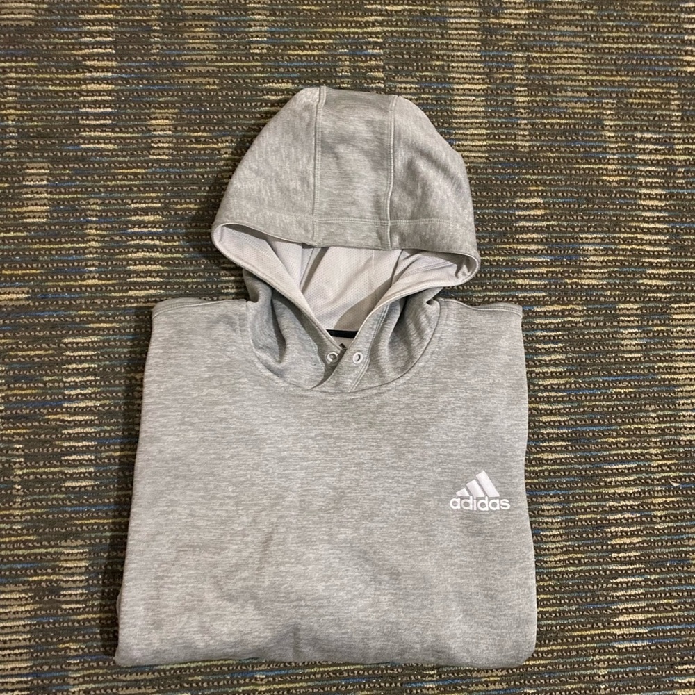 Men’s Adidas Grey Pullover Hoodie